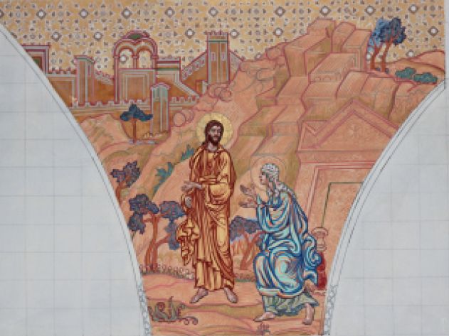 5. Морской собор в Кронштадте Эскиз реконструкции композиции «Христос и Мария Магдалина»