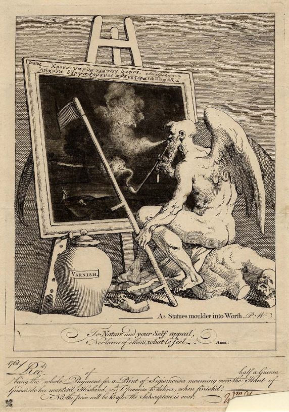 1. У. Хогарт. Время коптит картину. 1753